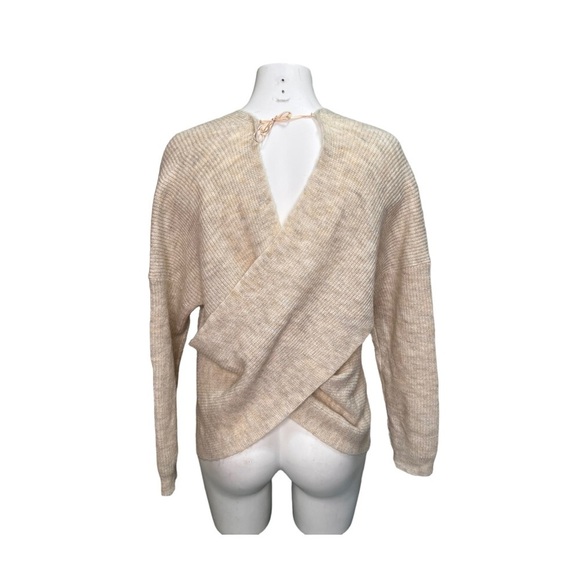 Nordstrom Open Edit Wrap Tan Knit Sweater Size XL - Picture 12 of 13